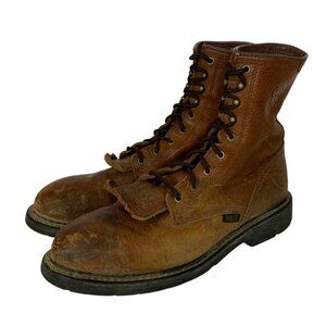 Ariat Cascade Mens Leather Work Boots US 11D Brown Steel Toe Construction